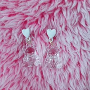 Heart bear earrings